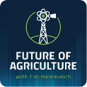 Podcast logo for Future of Agriculture with an antenna symbol and text: Future of Agriculture with Tim Hammerich.
