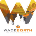 Logo of Wade Borth Wealth Strategist with a large W and mountain landscape design.